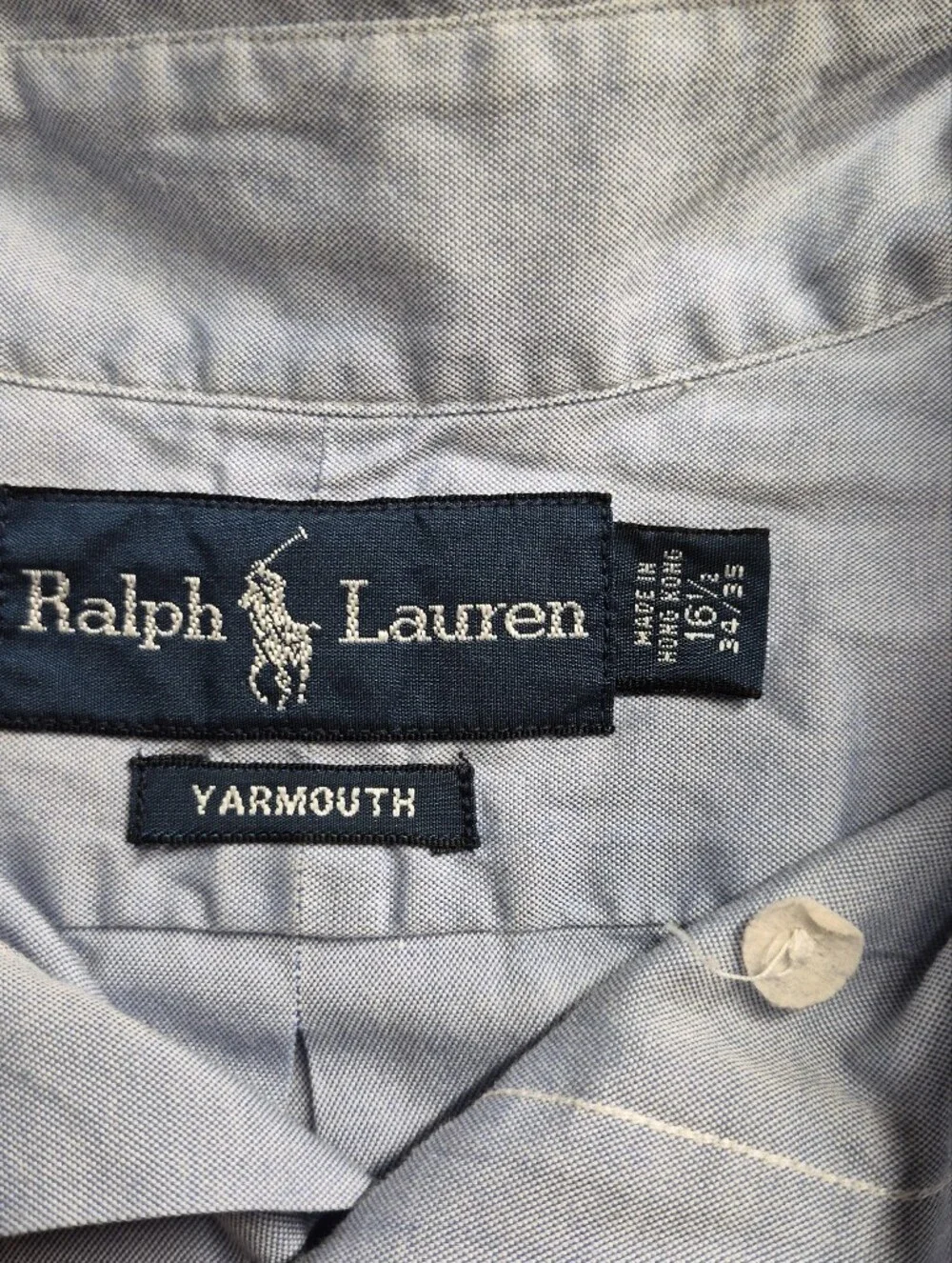 Ralph Lauren Light Blue Long-Sleeve Button-Down Polo Shirt